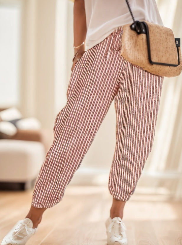 pantlon court pour femme, à rayure, Differents coloris.