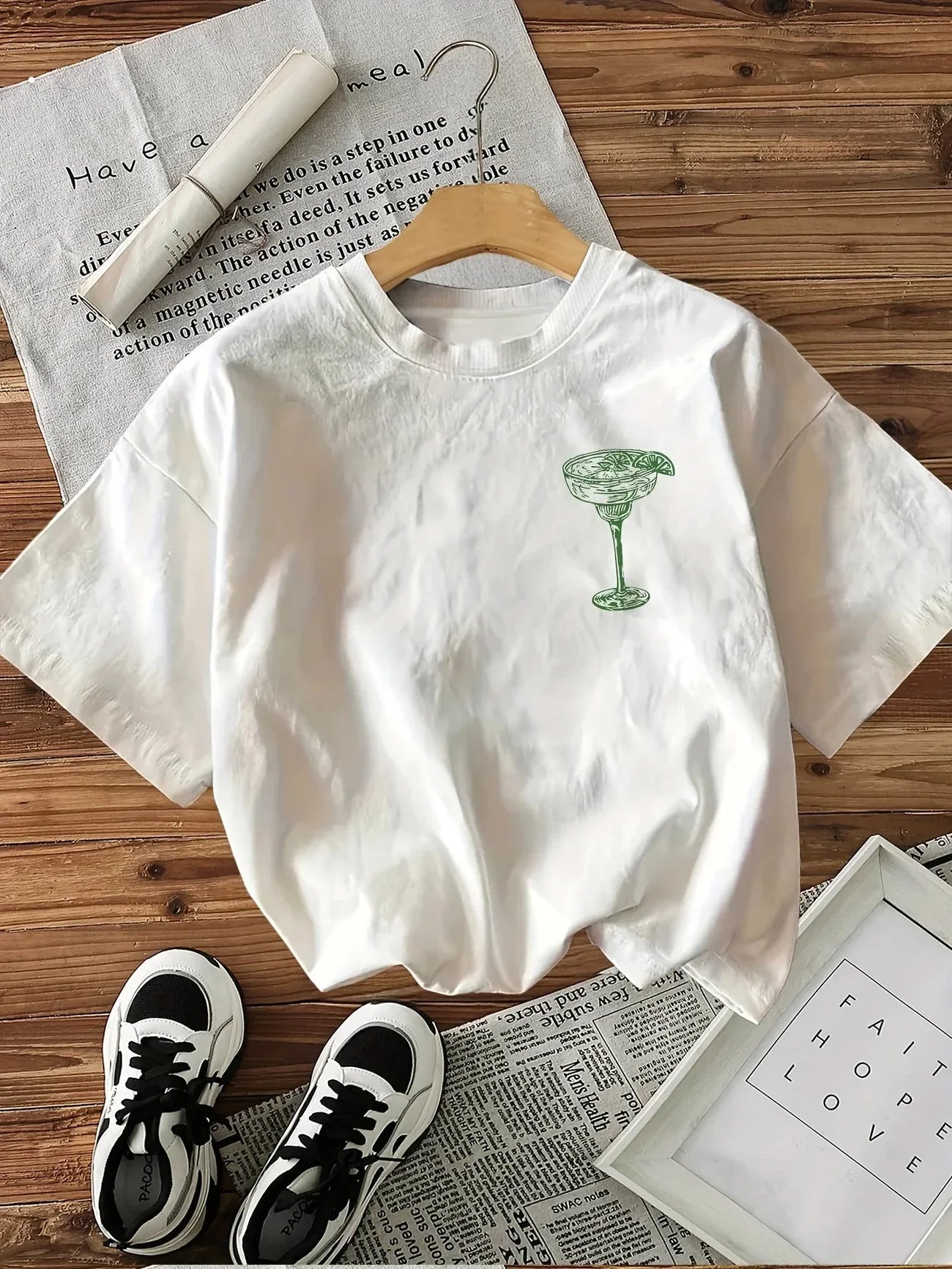 Fashion Graphic Tees Tops Women Clothing Margarita Drink T-Shirts Female Funny T Shirts Korean Summer Short Sleeved Harajuku