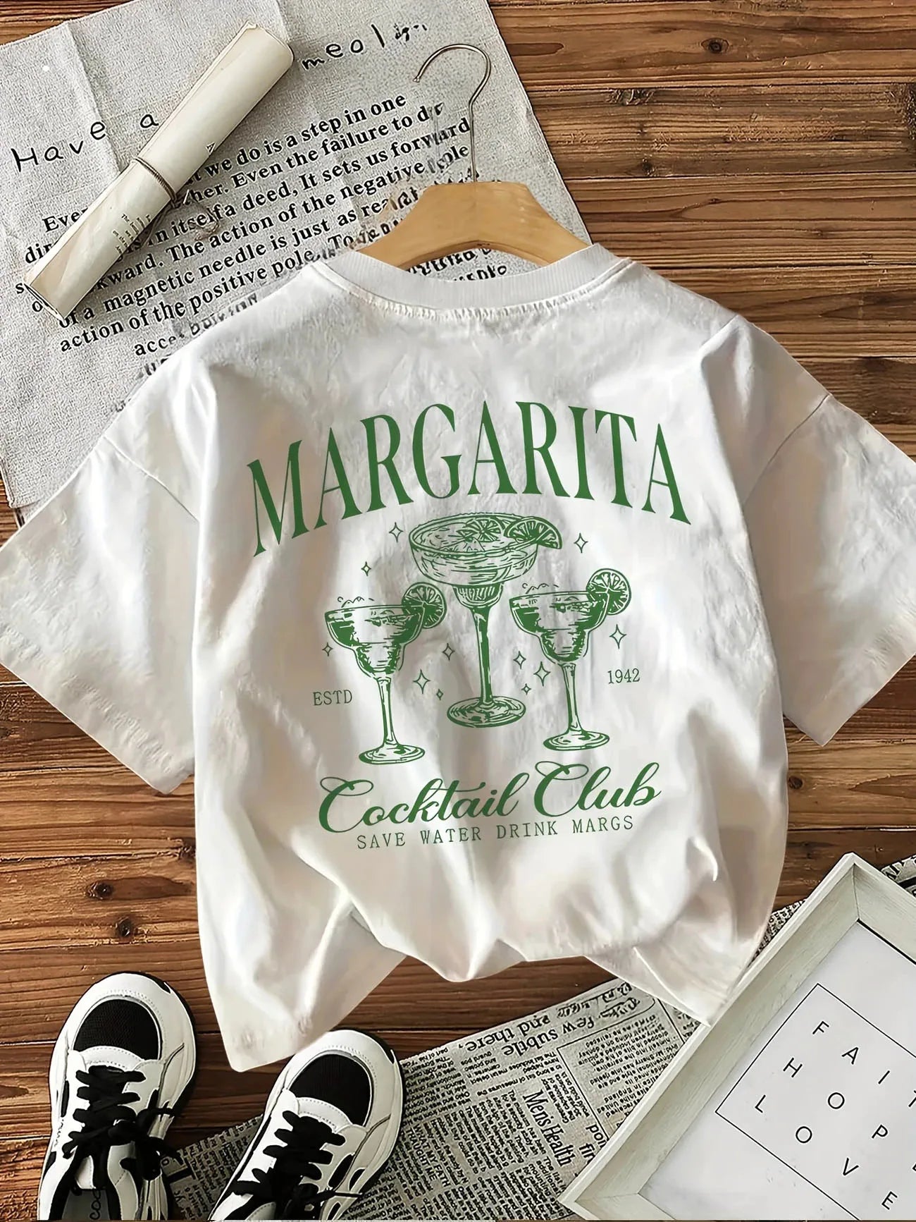 Fashion Graphic Tees Tops Women Clothing Margarita Drink T-Shirts Female Funny T Shirts Korean Summer Short Sleeved Harajuku