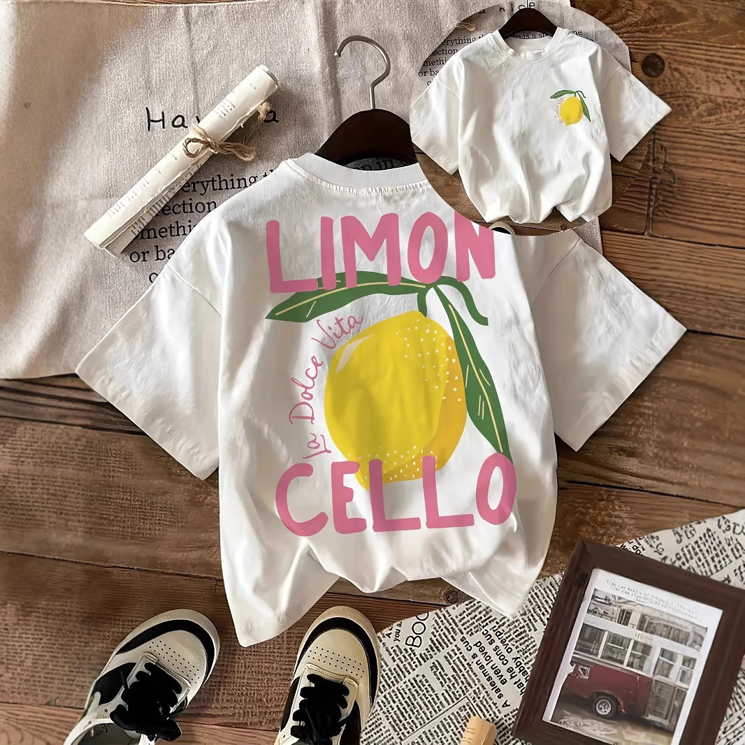 T-shirt unisexe, motif citron, limoncello, blanc ou noir